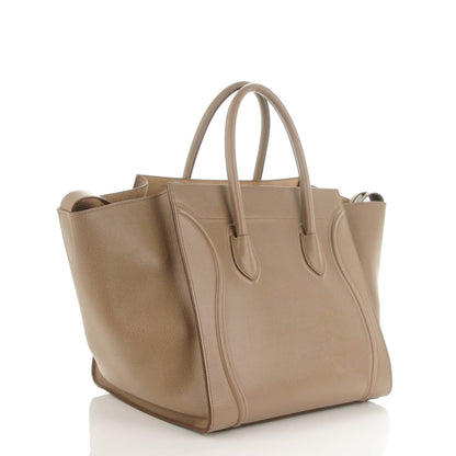 Celine Grained Calfskin Medium Phantom Luggage Taupe 3 of 9