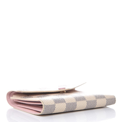 Louis Vuitton Damier Azur Victorine Wallet Rose Ballerine 4 of 9
