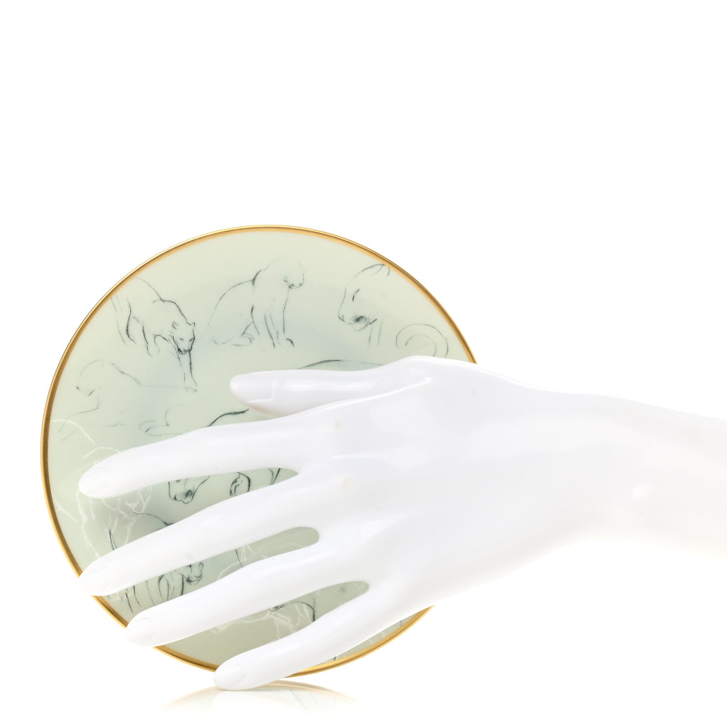 Hermes Porcelain Carnets D'Equateur Felines Bread And Butter Plate 2 of 7