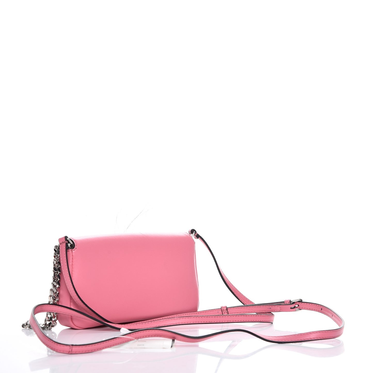 Nappa Rabbit Fox Fur Micro Buggie Baguette Rosa Fluo Multicolor