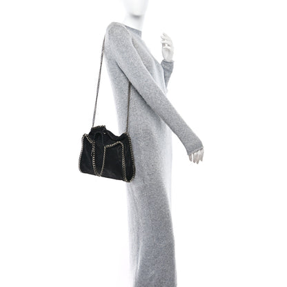 Stella McCartney Shaggy Deer Mini Falabella Fold Over Tote Black 2 of 10