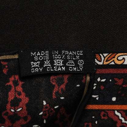 Hermes Silk Twill Tapis Persans Scarf 140 Bronze Noir Kaki 5 of 6
