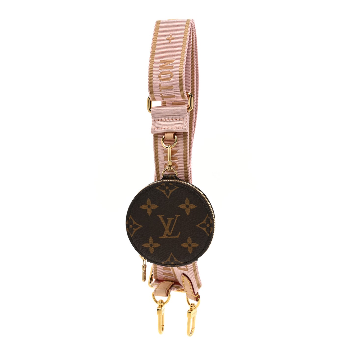 Monogram Multi Pochette Accessories Bandouliere Shoulder Strap Rose Clair
