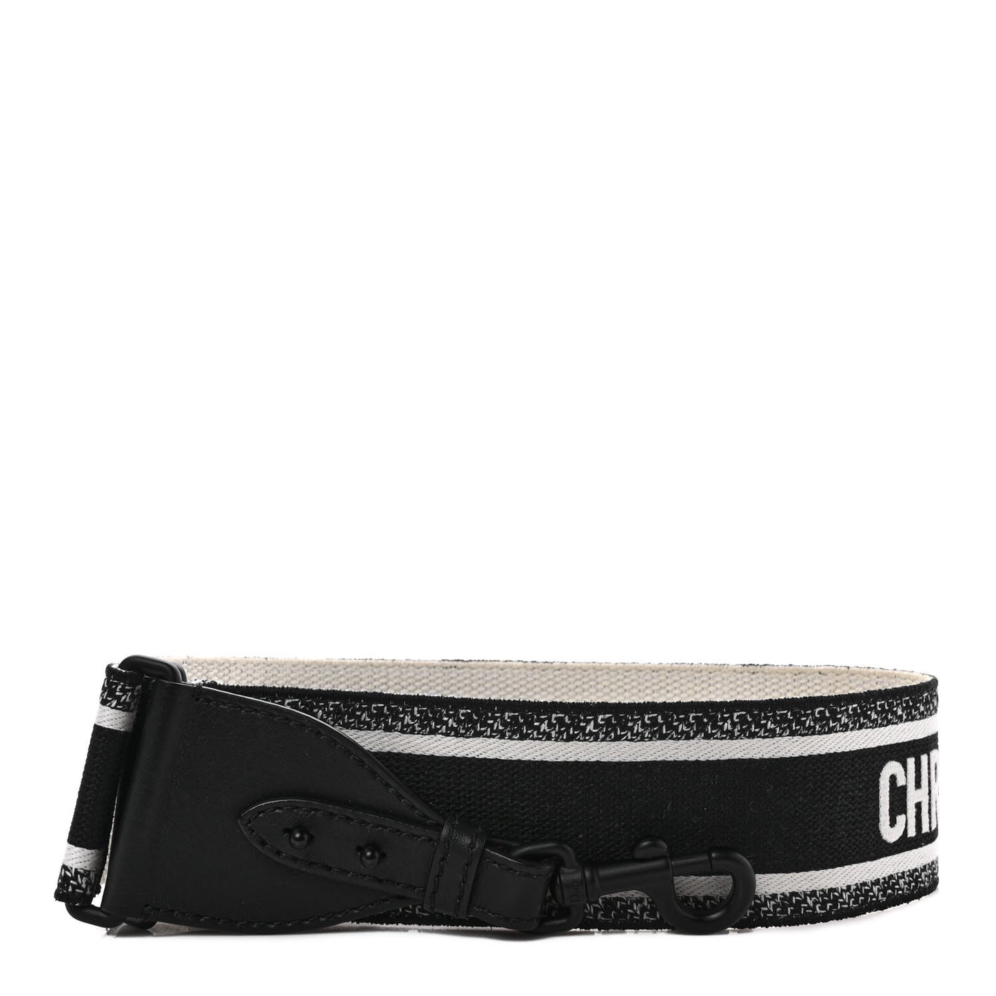 Canvas Embroidered Shoulder Strap Black Ultramatte
