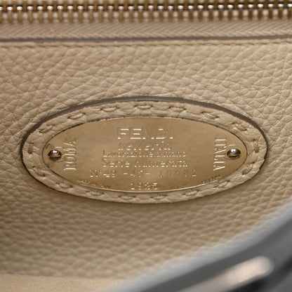 Fendi Cuoio Romano Selleria Bi-Color Medium Peekaboo Iconic Satchel Asfalto Latte 6 of 11