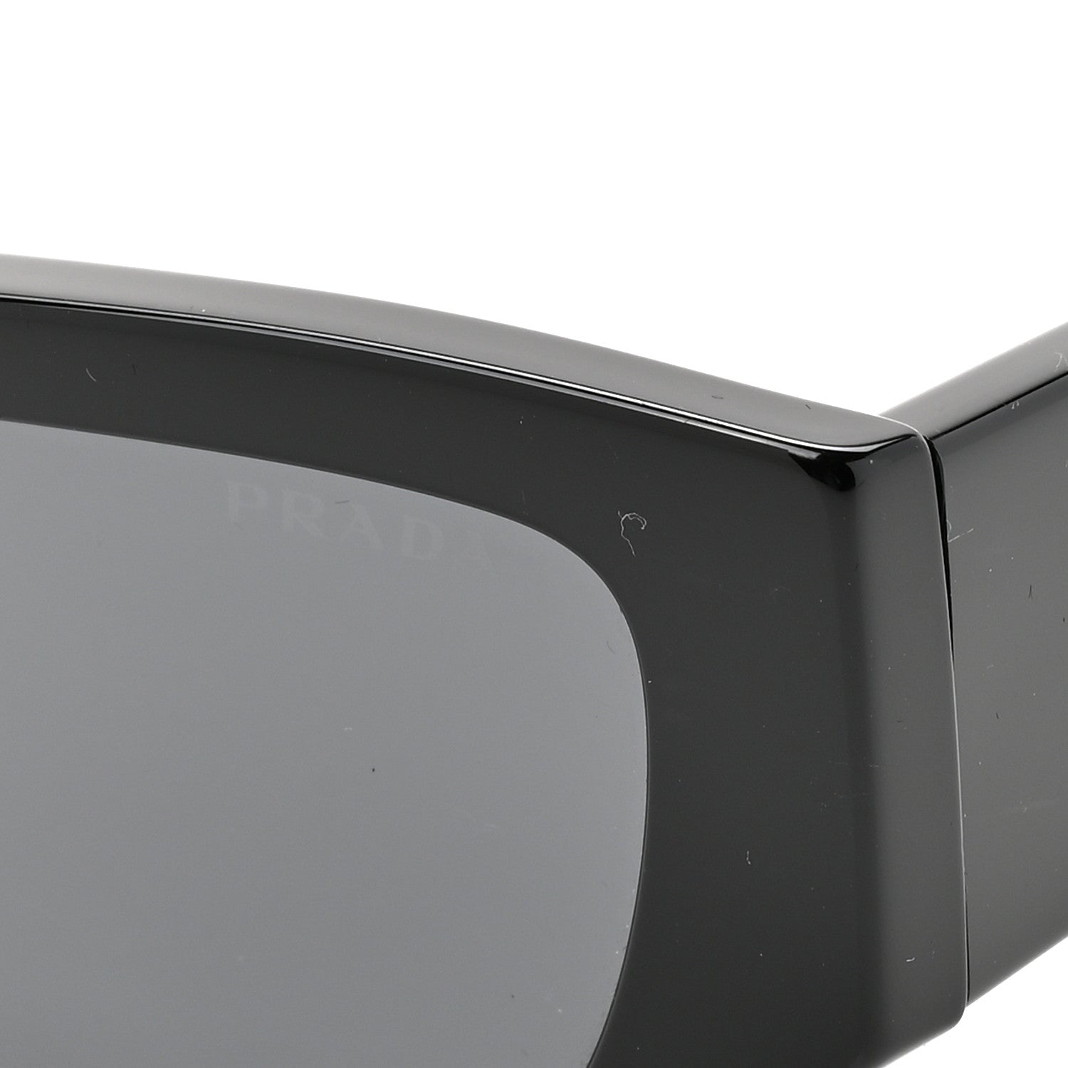 Prada Acetate Pillow Sunglasses SPR A01 Black 7 of 8