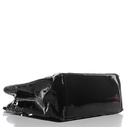 Chanel Patent Quilted Grand Shopping Tote GST Black 4 of 8