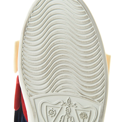Gucci Calfskin Velvet Womens Bow Ace Sneakers 40 White 10 of 12