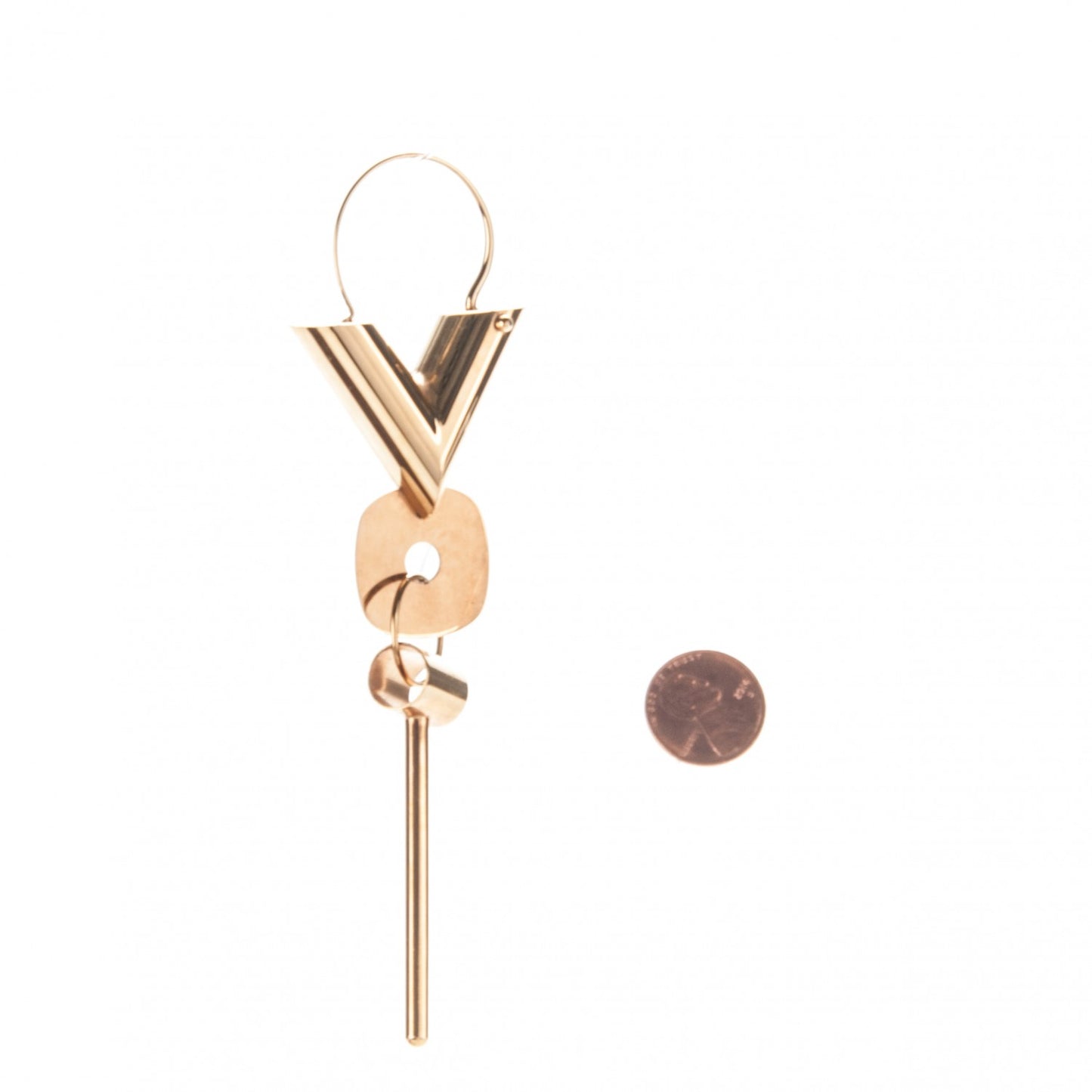 Essential V Single Earring Gold