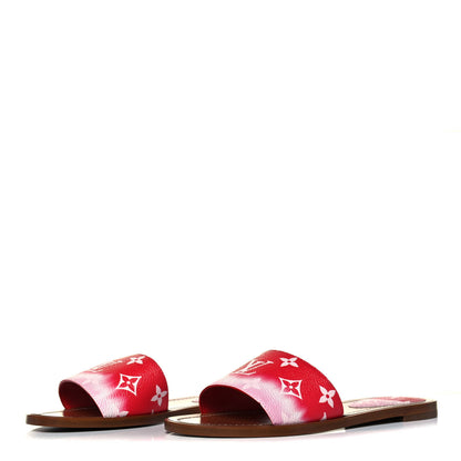 Louis Vuitton Monogram Escale Lock It Flat Mule 37 Rouge 3 of 7