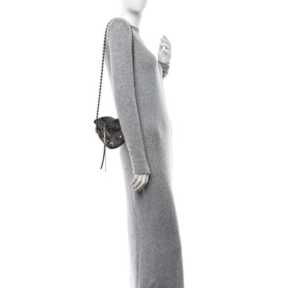 Balenciaga Metallic Agneau Arena Mini Le Cagole Heart Bag Silver 2 of 8
