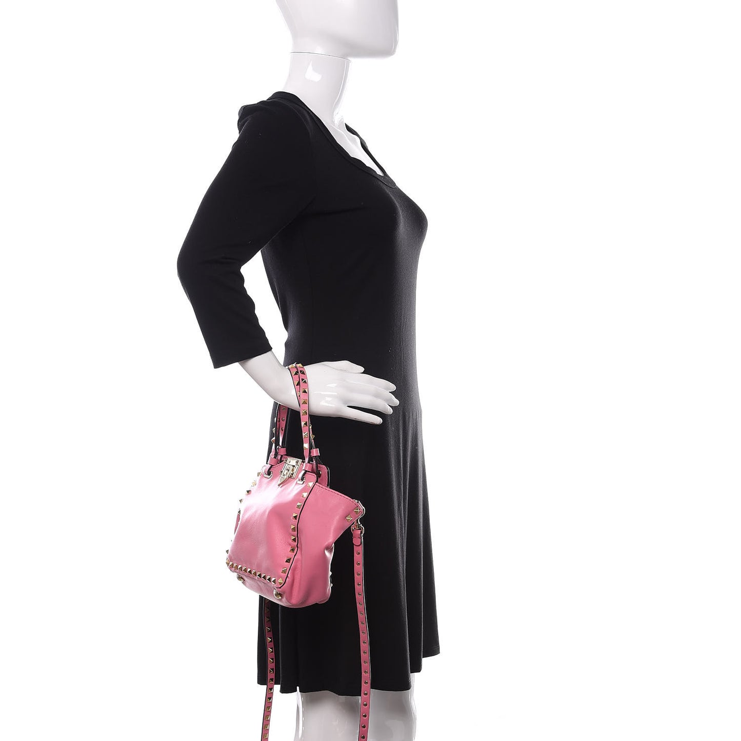 Vitello Mini Rockstud Tote Ninphea
