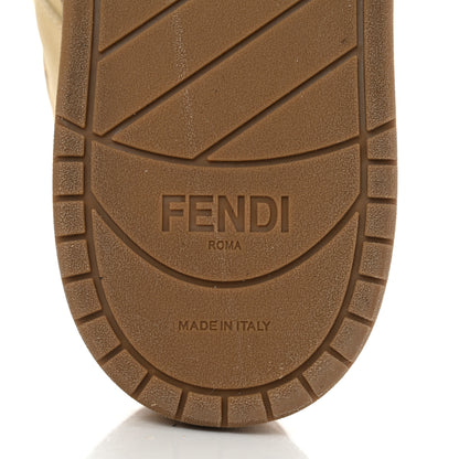 Fendi Calfskin Suede Fendi Match Low Top Sneakers 38.5 Dodo Straw Yellow 8 of 9
