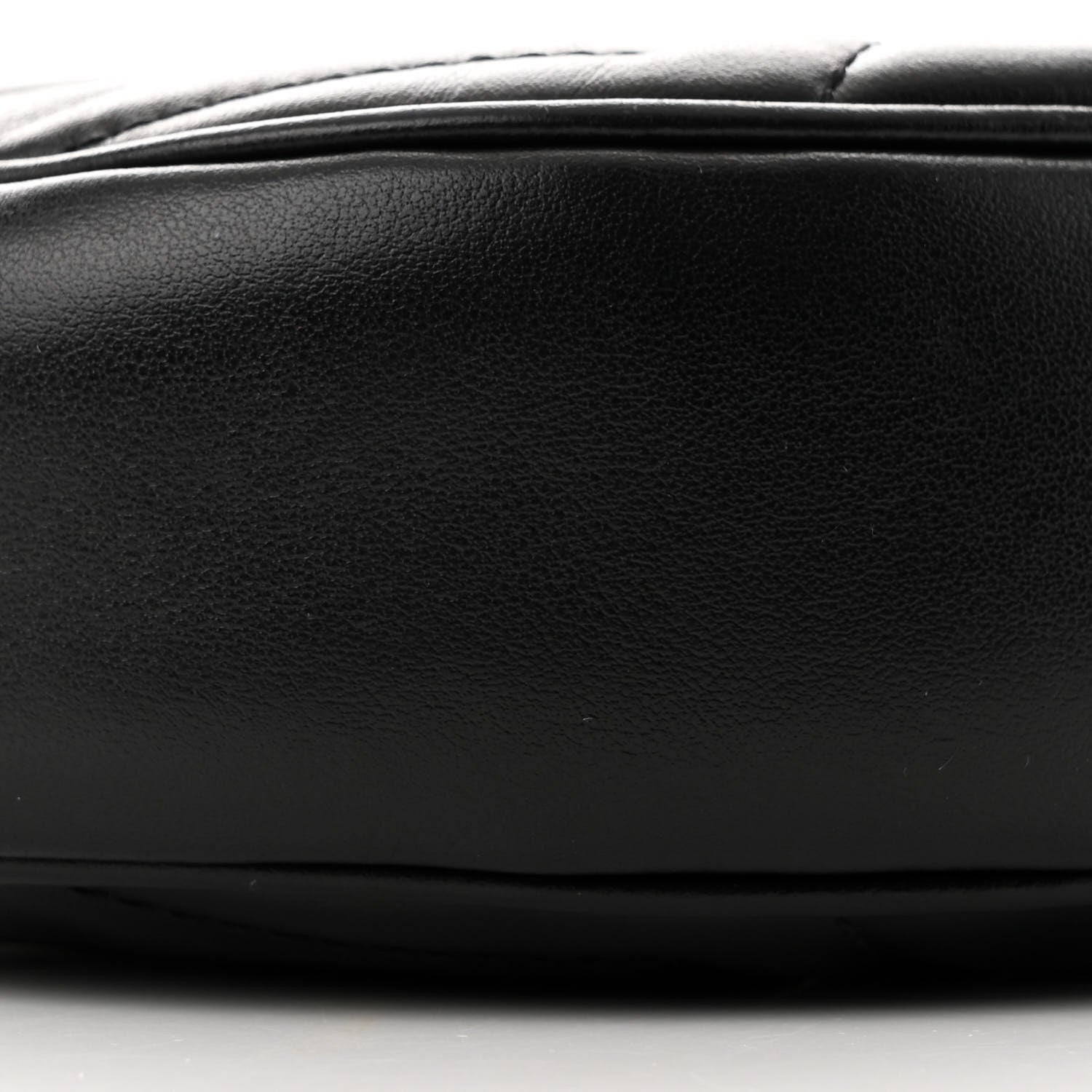Gucci Calfskin Matelasse Chevron Mini GG Marmont Half Moon Hobo Black 9 of 12