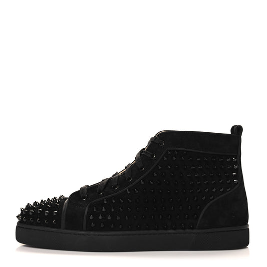 Veau Velours Mens Louis Orlato Flat Spikes Sneakers 45.5 Black