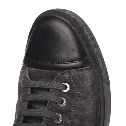 Chanel Suede Tweed High Top Sneakers 37 Dark Grey 8 of 9