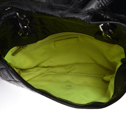 Chanel Patent Quilted Day Glo Flap Bag Black 5 of 17