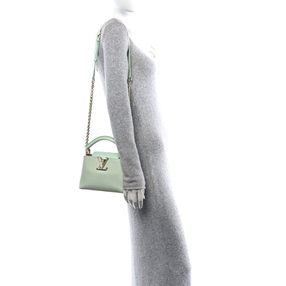 Louis Vuitton Taurillon Summer Stardust Mini Capucines Vert D'eau 2 of 9