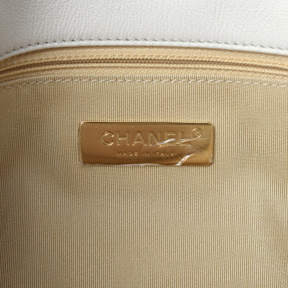 Chanel Goatskin Quilted Medium 19 Flap White 7 of 17
