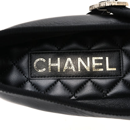 Chanel Lambskin Mary Jane Flats 40 Black 9 of 10