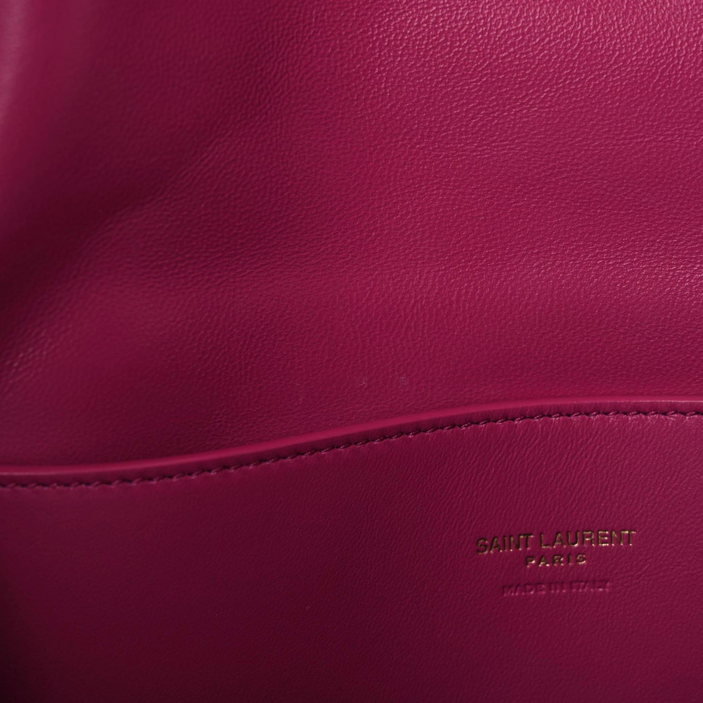 Smooth Calfskin Suede Medium Reversible Monogram Kate Satchel Rose Rubis