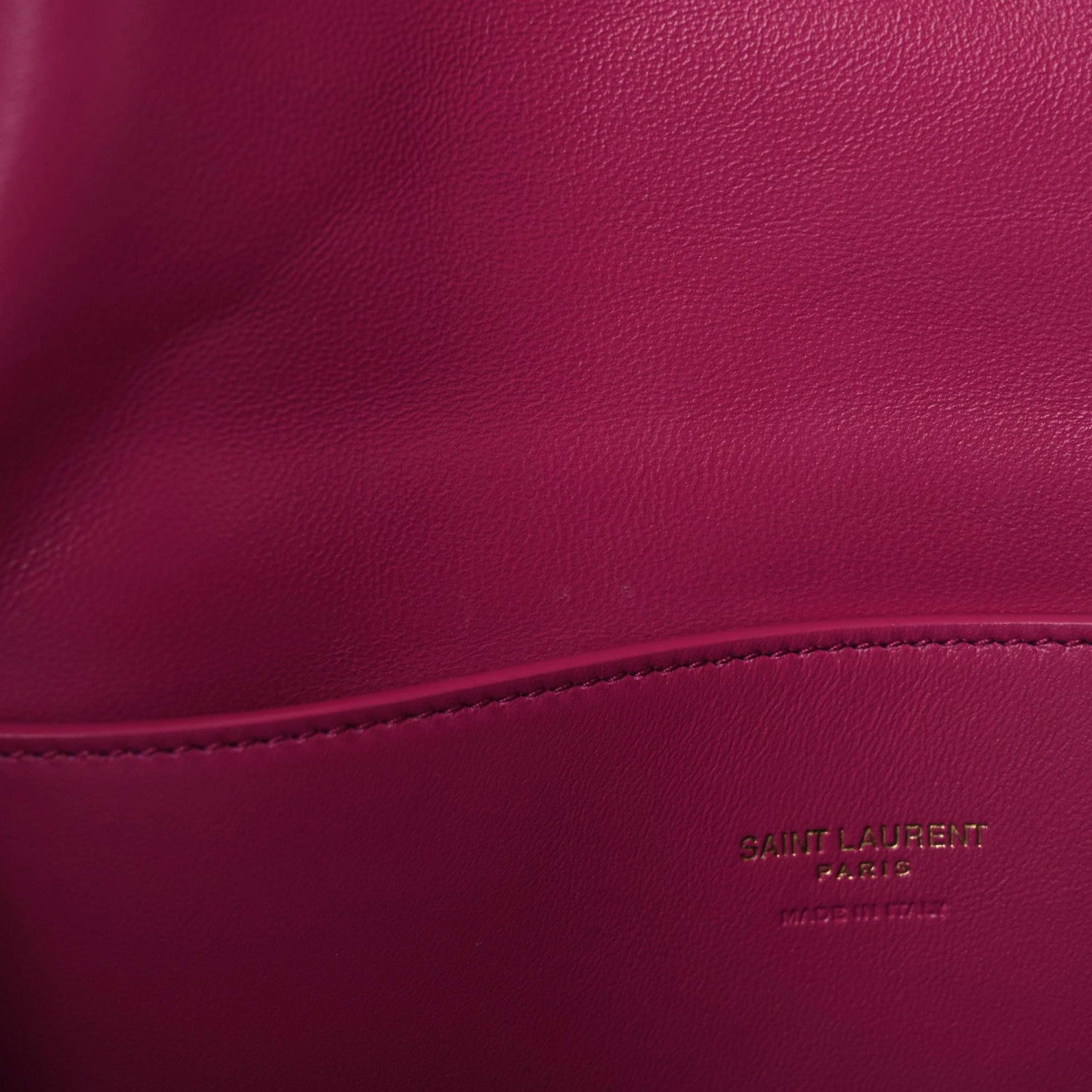 Saint Laurent Smooth Calfskin Suede Medium Reversible Monogram Kate Satchel Rose Rubis 13 of 19
