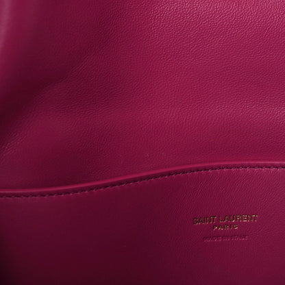 Saint Laurent Smooth Calfskin Suede Medium Reversible Monogram Kate Satchel Rose Rubis 13 of 19