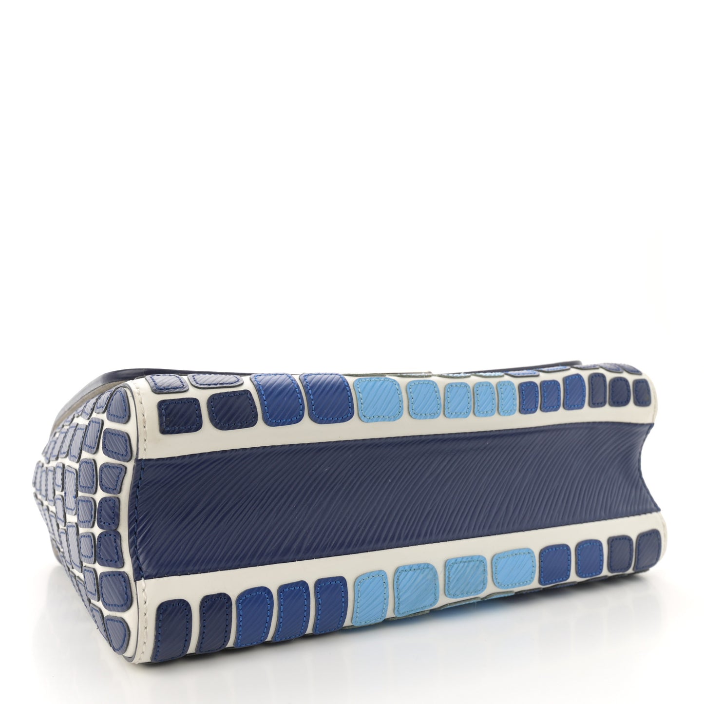 Epi Savane Twist Shoulder Bag MM Blue