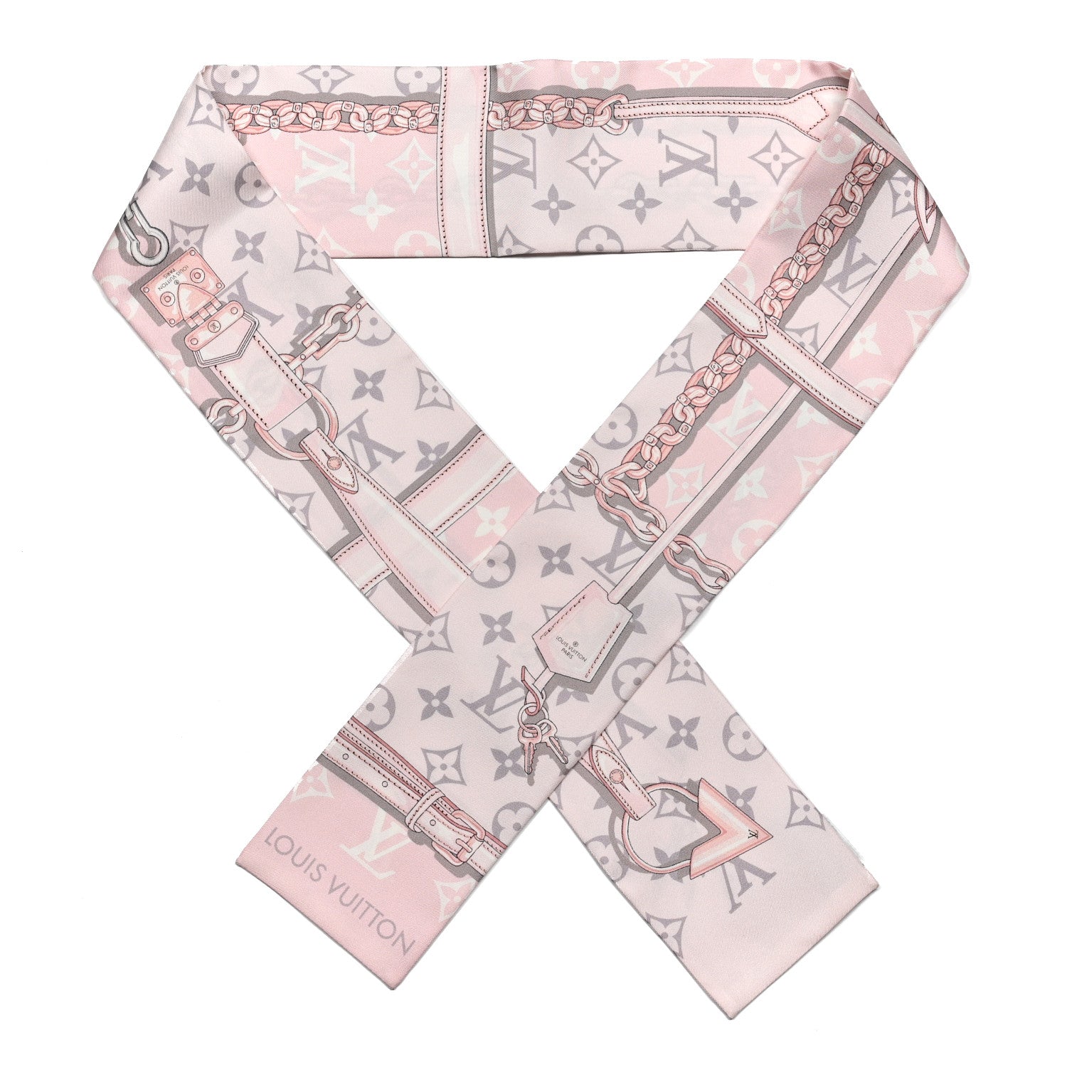 Louis Vuitton Silk Monogram Confidential Bandeau Light Pink 1 of 4