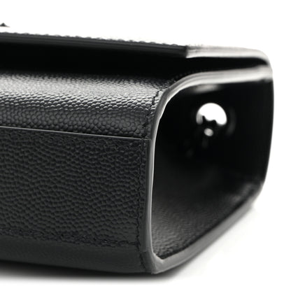 Saint Laurent Grain De Poudre Small Monogram Monochrome Kate Satchel Black 10 of 11