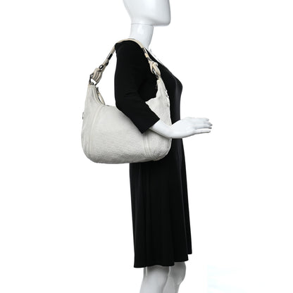 Gucci Guccissima Medium Techno Horsebit Hobo White 2 of 20