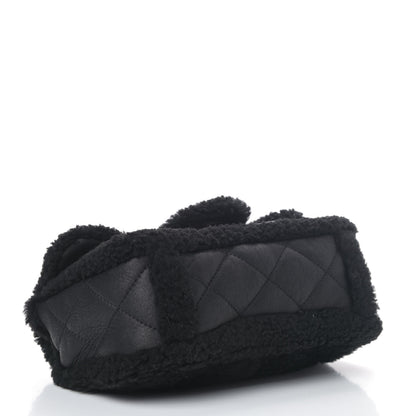 Chanel Shearling Quilted Medium Single Flap Black 3 of 4