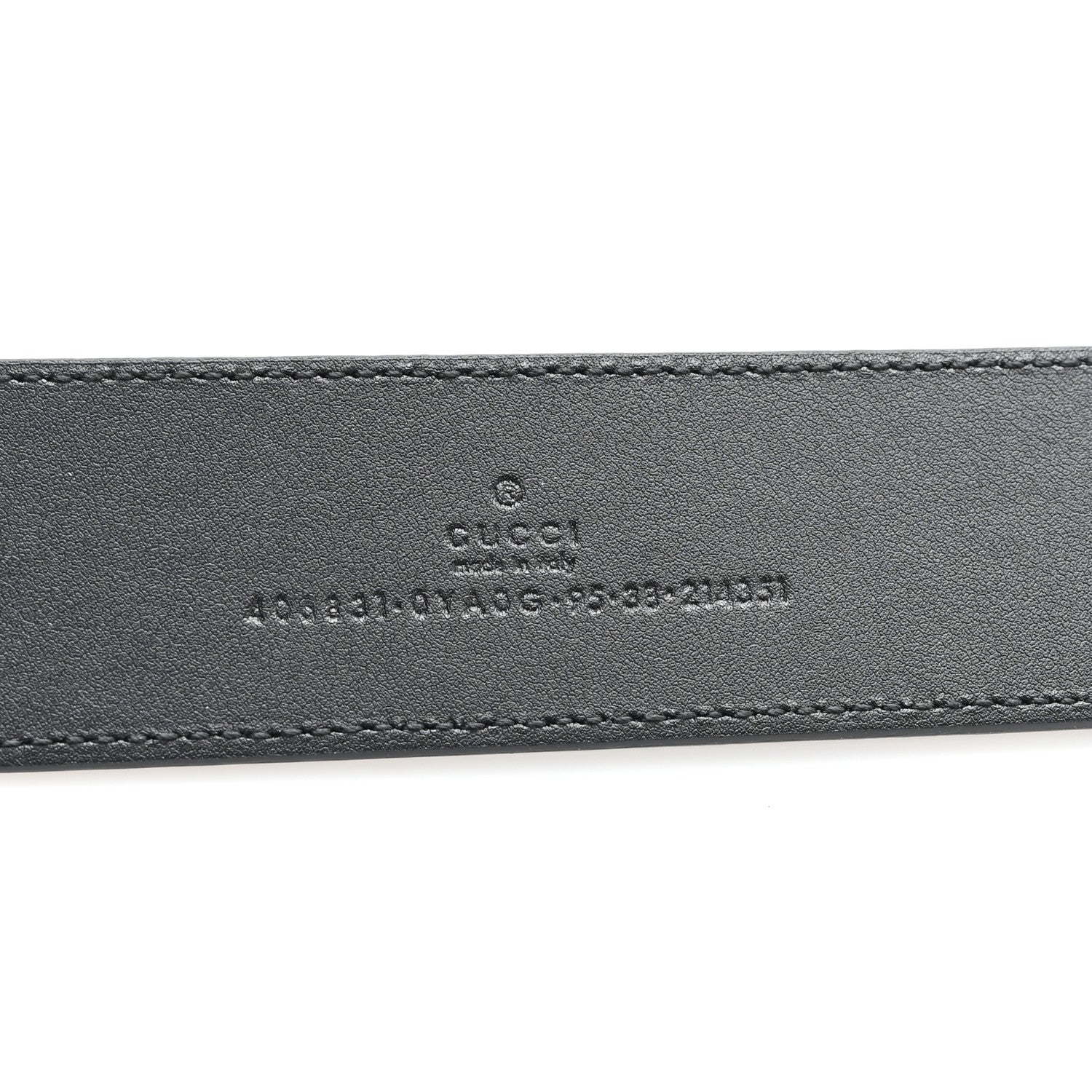 Gucci Textured Calfskin Double G 40mm Belt 95 38 Black 3 of 4