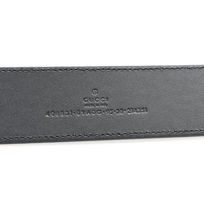 Gucci Textured Calfskin Double G 40mm Belt 95 38 Black 3 of 4