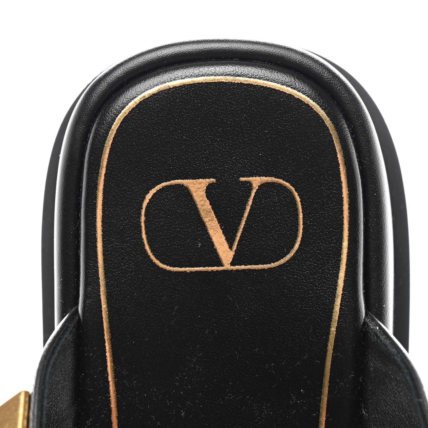 Valentino Garavani Calfskin Roman Stud Ankle Strap 40mm Flatform Sandals 37 Black 7 of 8