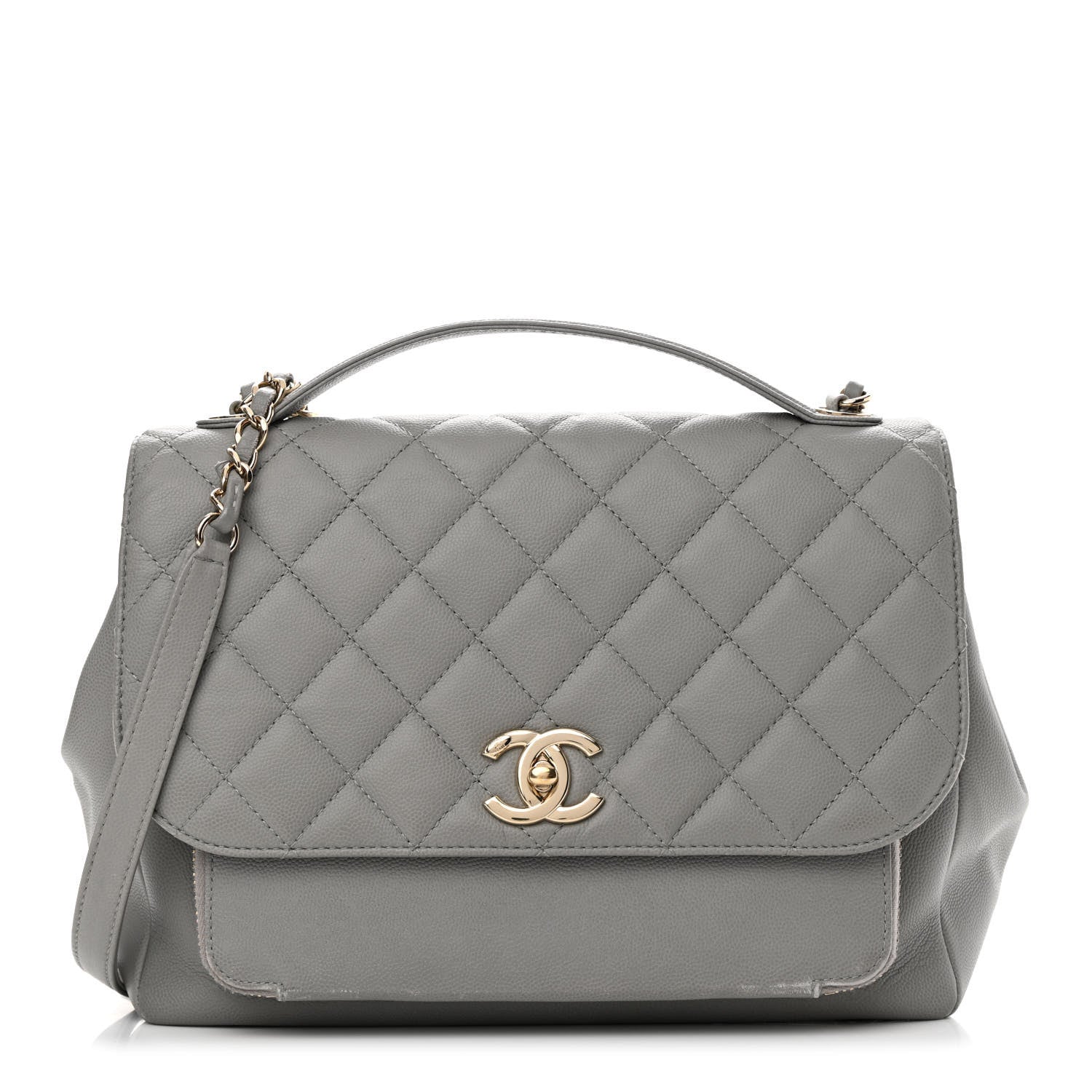 Chanel Caviar Quilted Large Business Affinity Flap Grey 1 of 16
