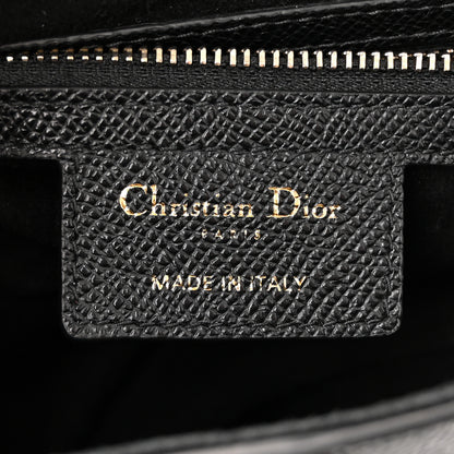 Christian Dior Grained Calfskin Saddle Bag Black 6 of 10