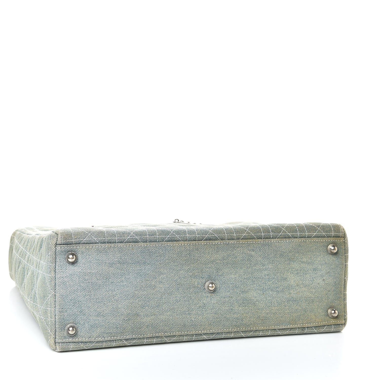 Christian Dior Denim Cannage Large Lady Dior Light Blue 4 of 10