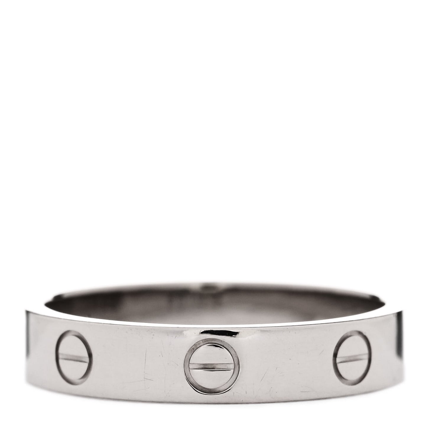 18K White Gold 4mm LOVE Wedding Band Ring 57 8