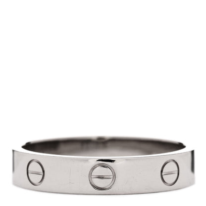 Cartier 18K White Gold 4mm LOVE Wedding Band Ring 57 8 3 of 4