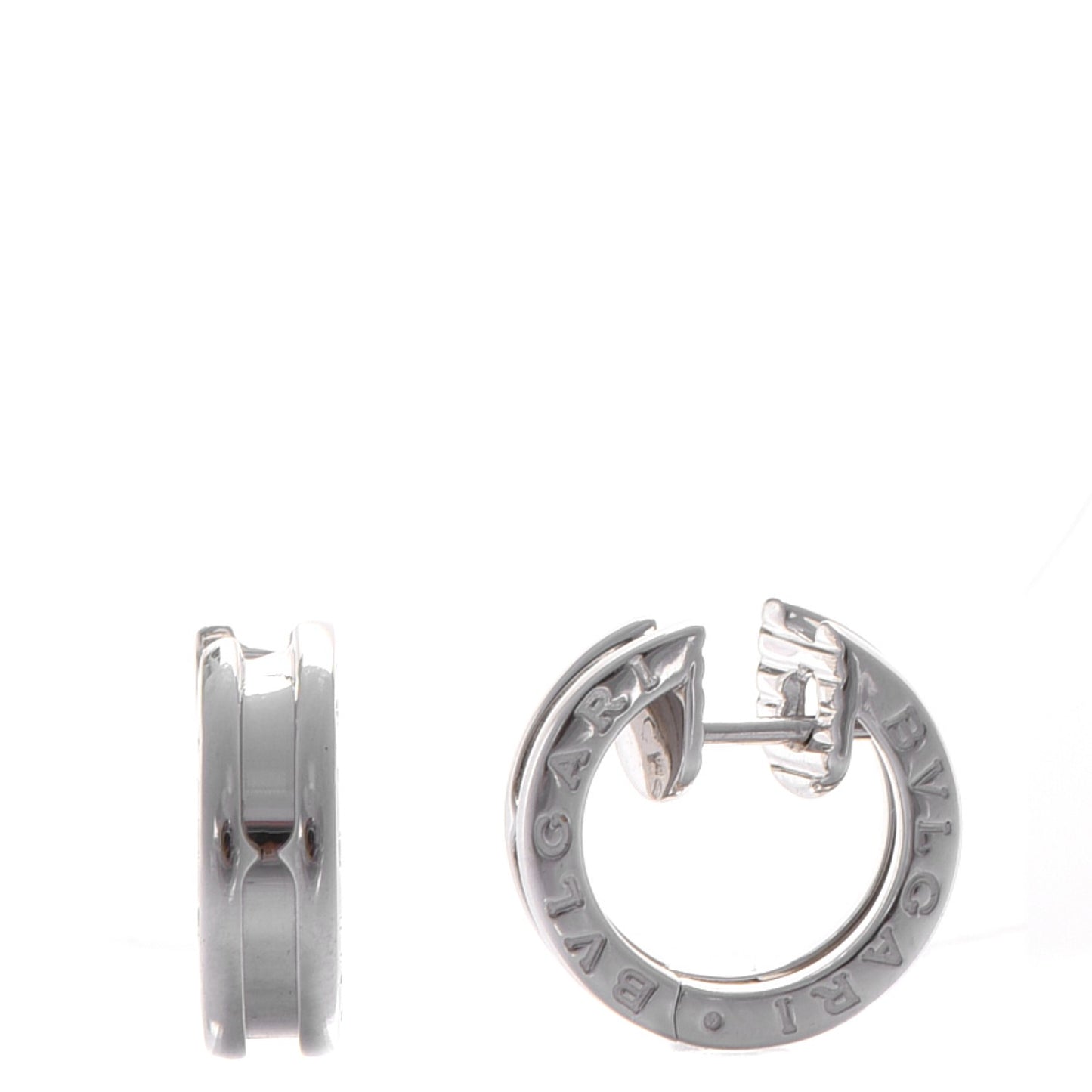 18K White Gold Small B.Zero1 Hoop Earrings