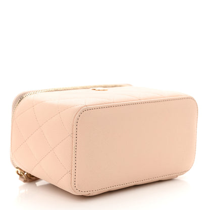 Chanel Caviar Quilted Small Vanity Case With Chain Light Pink 4 of 10