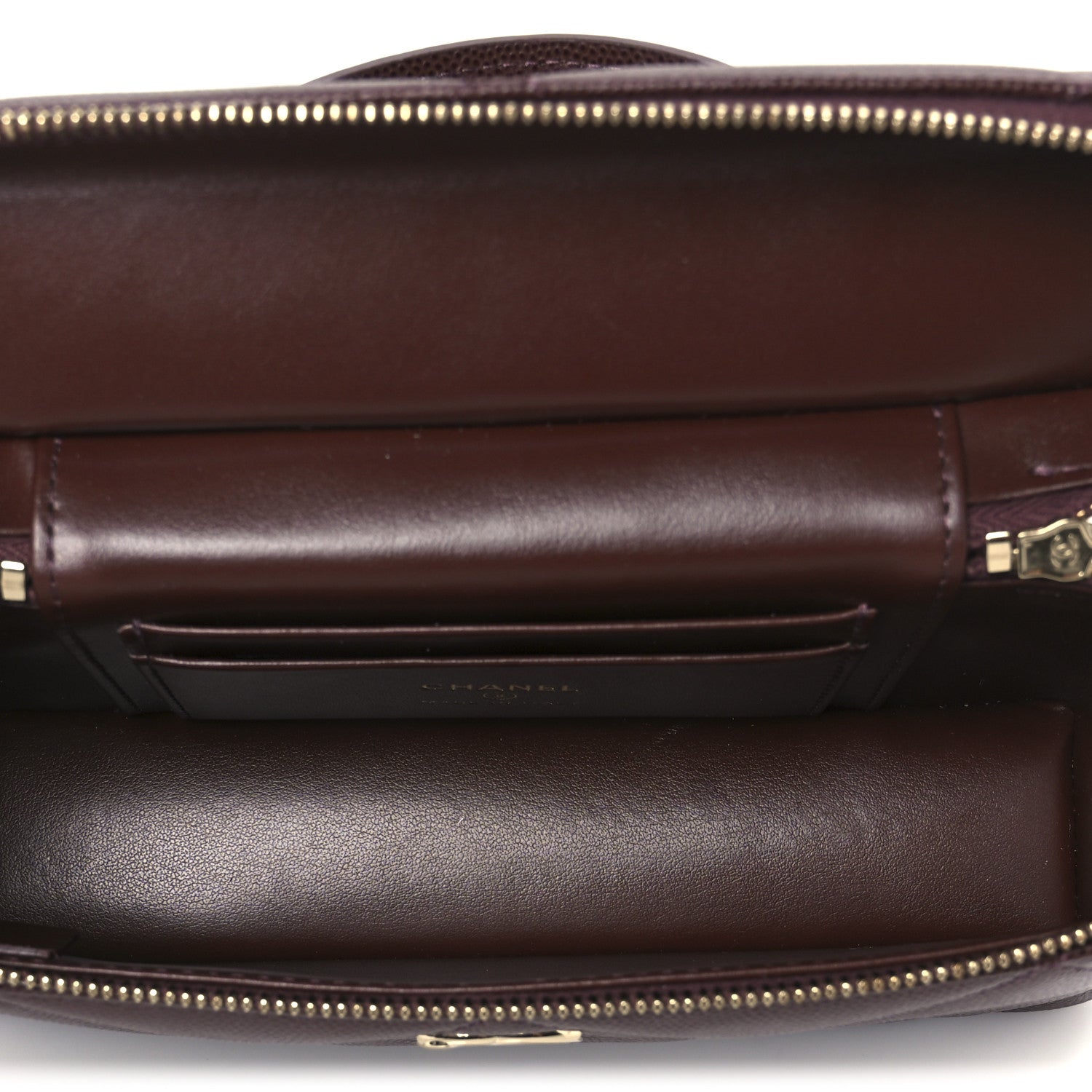 Chanel Caviar Quilted Top Handle Slim Vanity With Chain Dark Brown 5 of 11