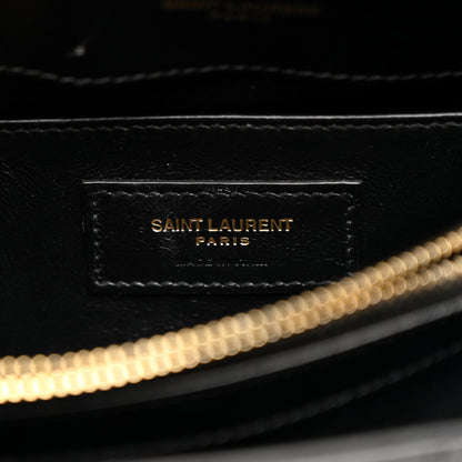 Saint Laurent Calfskin Y Quilted Monogram Small Loulou Chain Satchel Black 8 of 16
