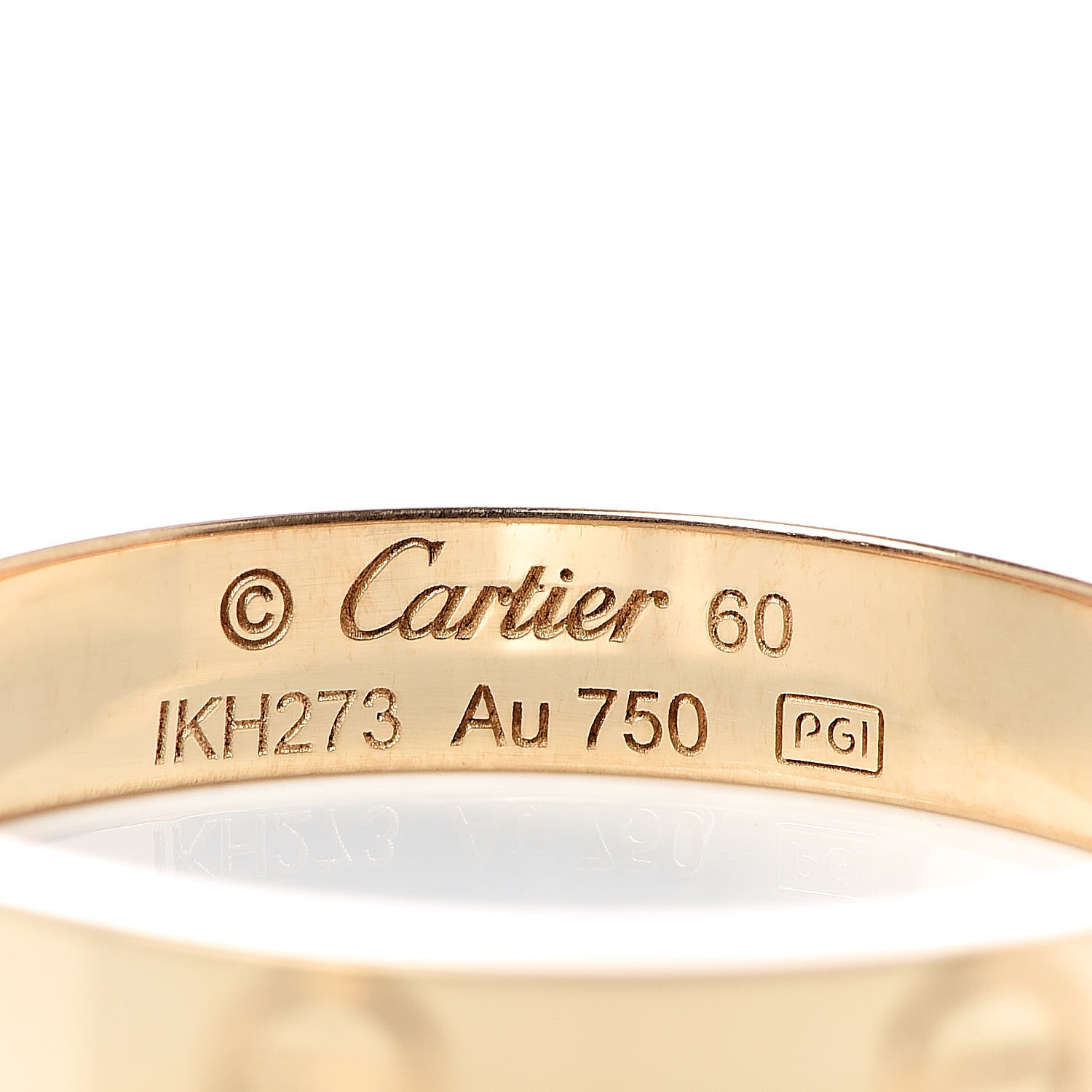 Cartier 18K Yellow Gold 3.5mm LOVE Wedding Band Ring 60 9 4 of 4
