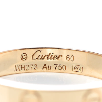 Cartier 18K Yellow Gold 3.5mm LOVE Wedding Band Ring 60 9 4 of 4