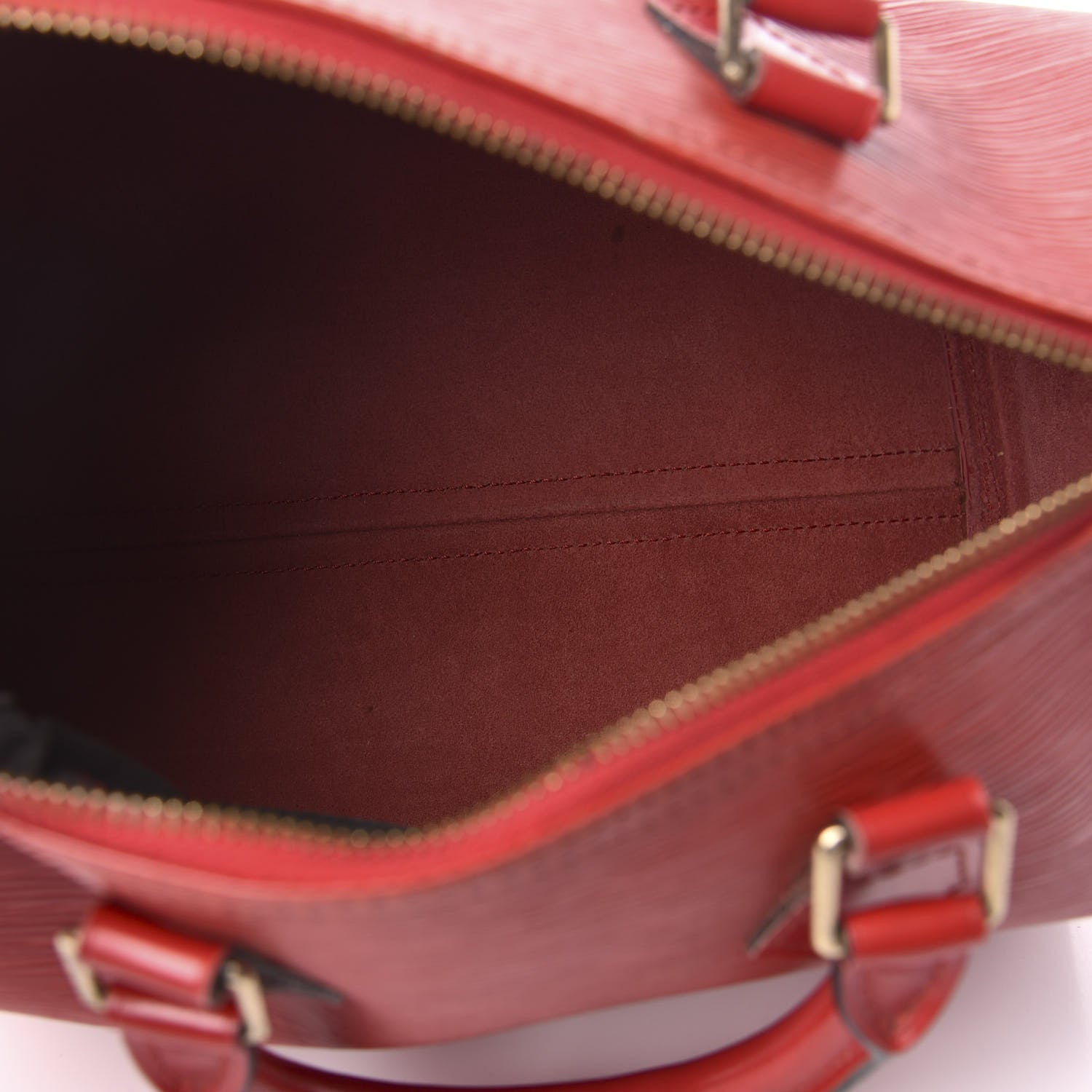 Louis Vuitton Epi Speedy 25 Castillan Red 5 of 10