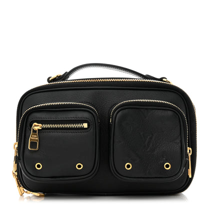 Louis Vuitton Calfskin Monogram Embossed Utility Bag Black 1 of 7
