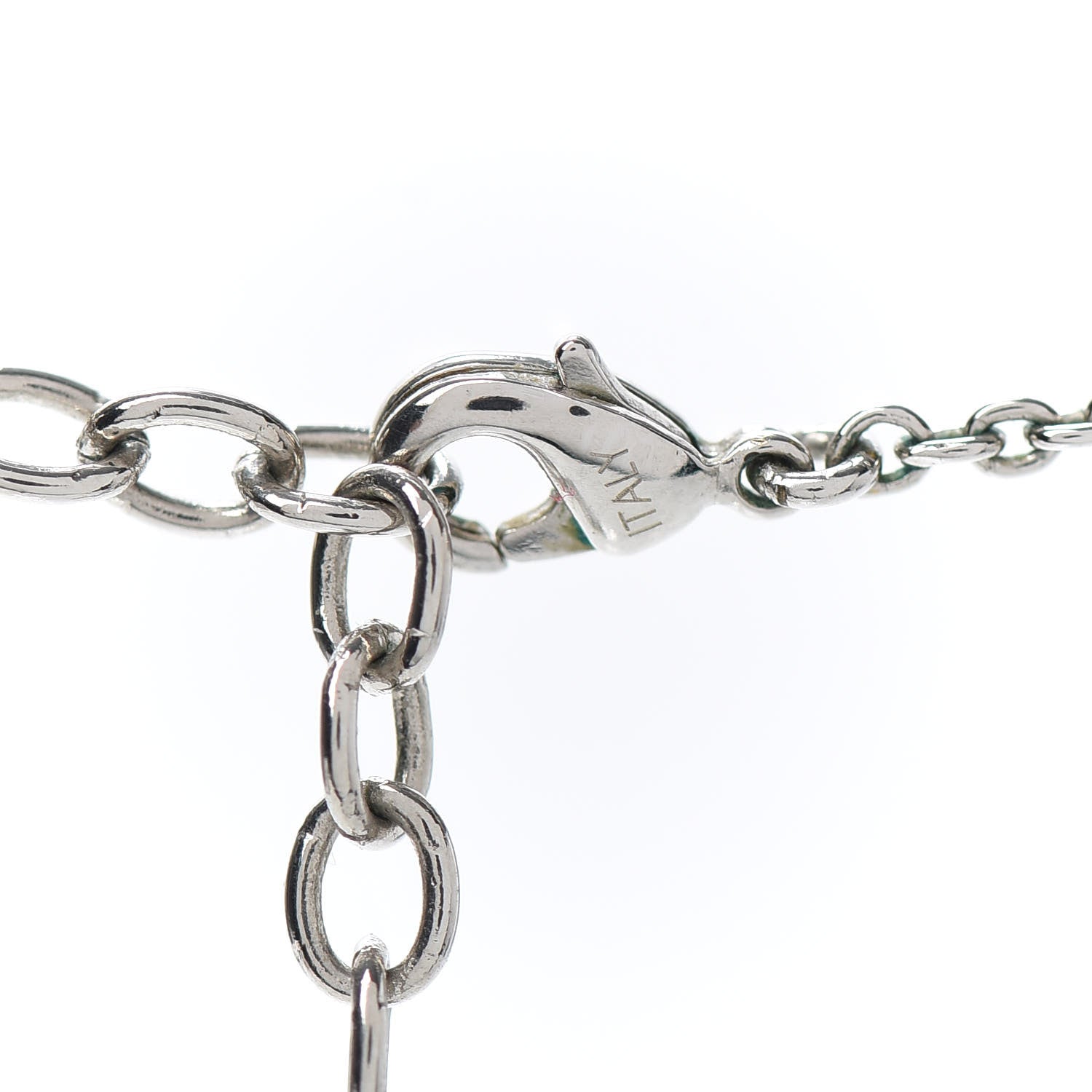 Louis Vuitton Essential V Necklace Silver Gold 4 of 4