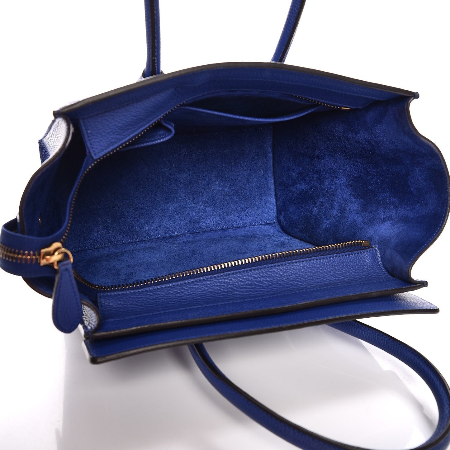 Drummed Calfskin Micro Luggage Indigo